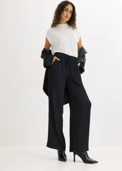 Mujer bonprix bonprix Pantalón ancho con cinturilla cómoda