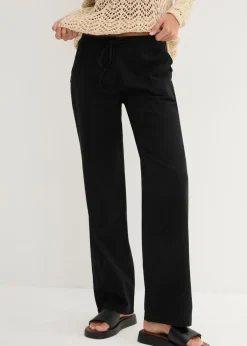 Mujer bonprix bonprix Pantalón ancho con lino