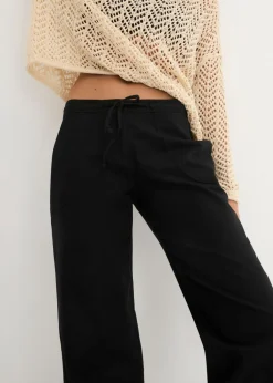 Mujer bonprix bonprix Pantalón ancho con lino