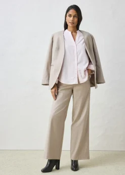 Mujer bonprix bonprix Pantalón ancho de 5 bolsillos con lana