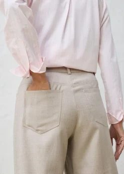 Mujer bonprix bonprix Pantalón ancho de 5 bolsillos con lana