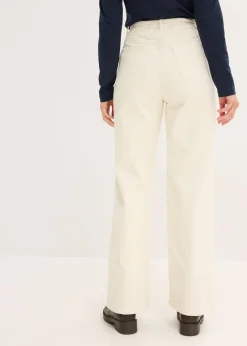 Mujer bonprix bonprix Pantalón ancho de pana con cinturón