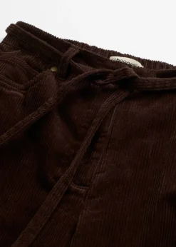 Mujer bonprix bonprix Pantalón ancho de pana con cinturón