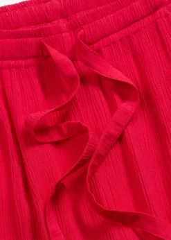 bonprix bonprix Pantalones>Pantalón ancho de viscosa fina rojo intenso