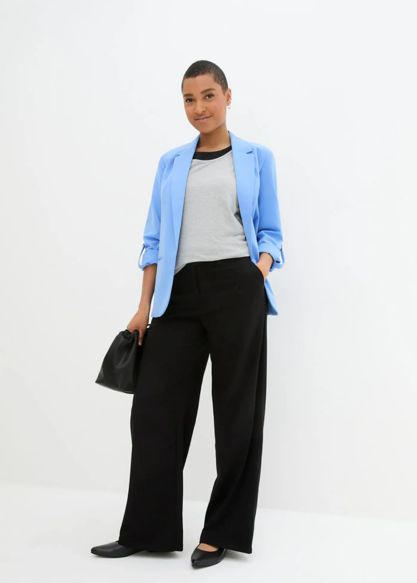 bonprix bonprix Pantalones>Pantalón ancho Marlene Negro