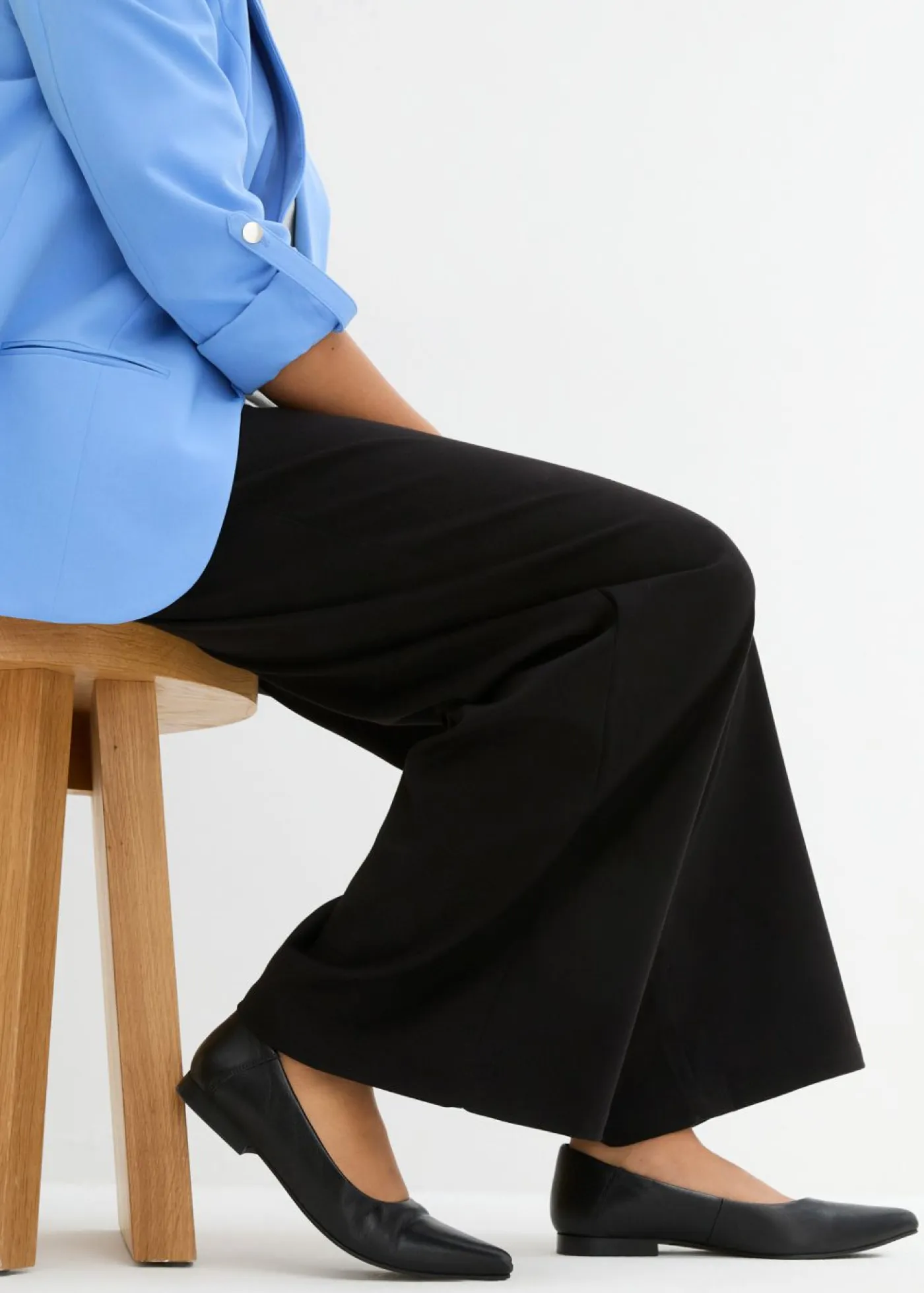 bonprix bonprix Pantalones>Pantalón ancho Marlene Negro