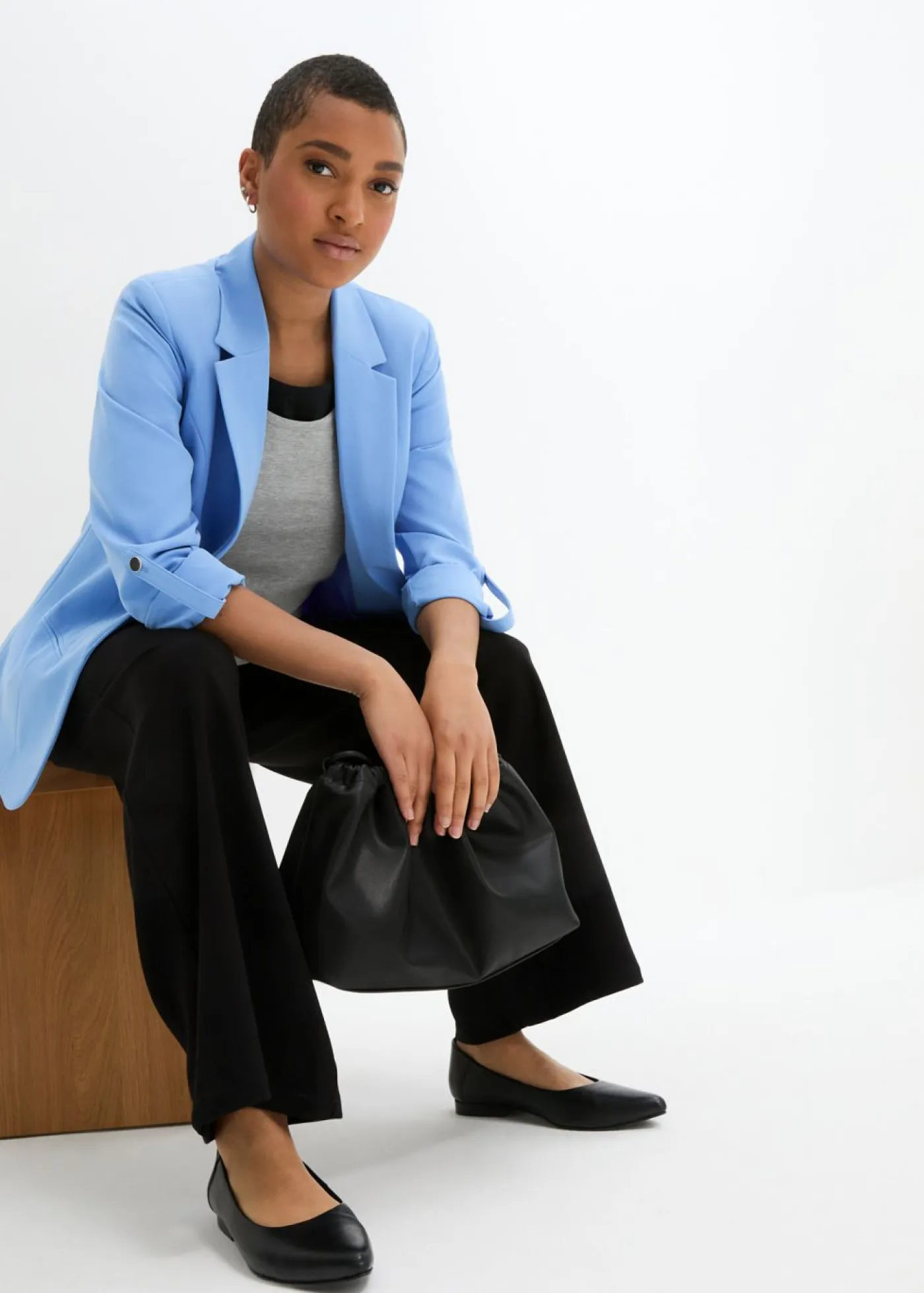 bonprix bonprix Pantalones>Pantalón ancho Marlene Negro