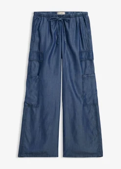 Mujer bonprix bonprix Pantalón ancho sin cierre de lyocell fluido