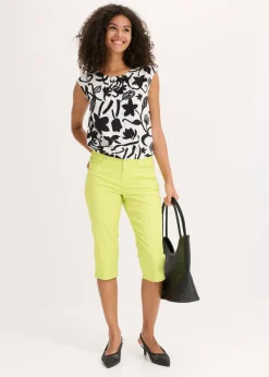 Mujer bonprix bonprix Pantalón capri con cintura cómoda