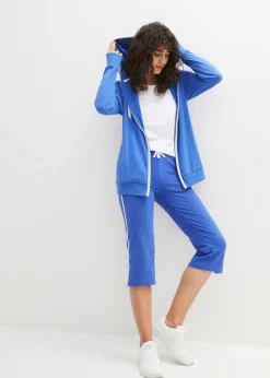 Mujer bonprix bonprix Pantalón capri de algodón con elástico (2 unidades)