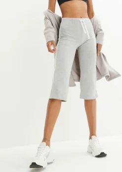 Mujer bonprix bonprix Pantalón capri de algodón con elástico (2 unidades)