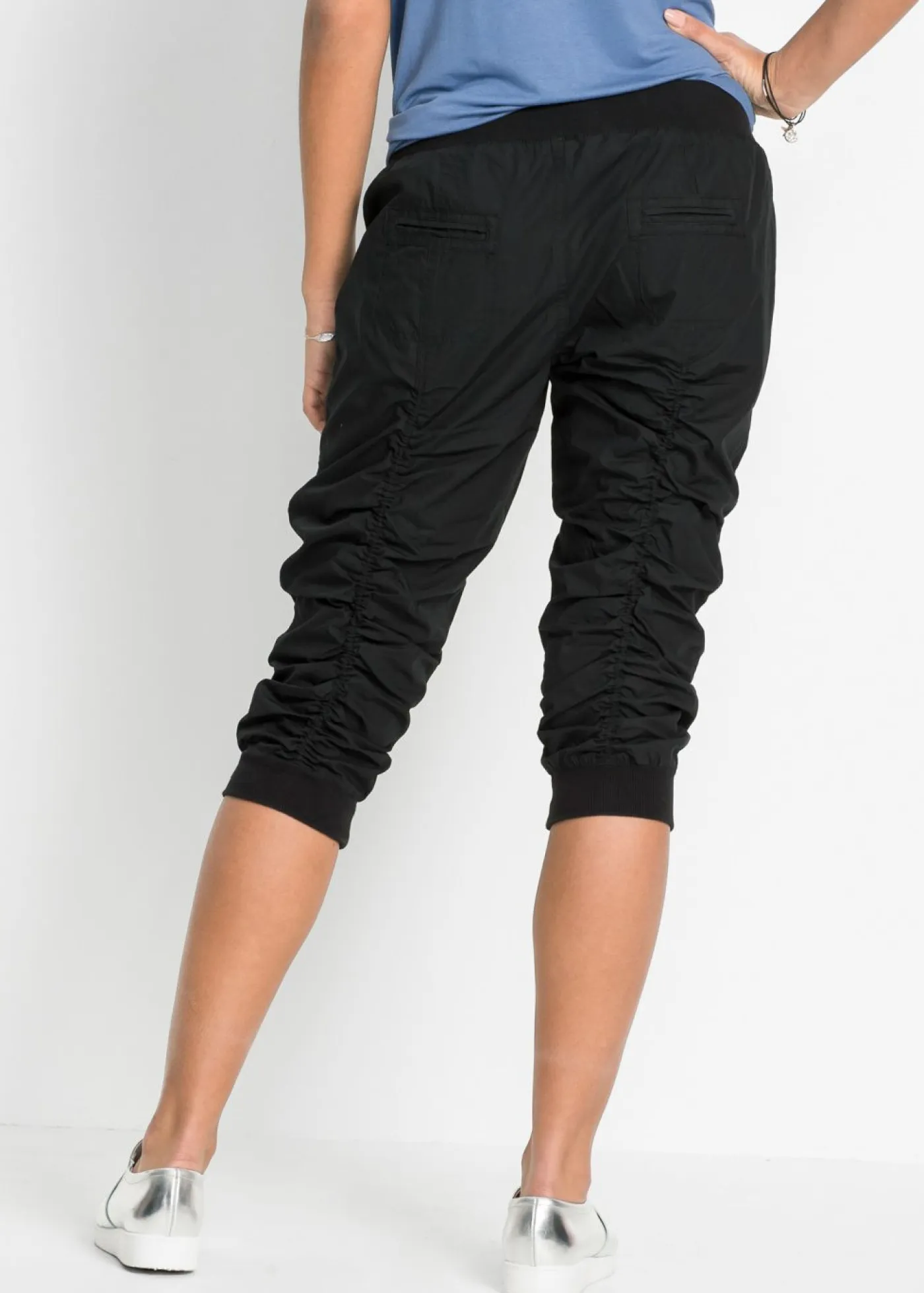 bonprix bonprix Pantalones>Pantalón capri de algodón puro Negro