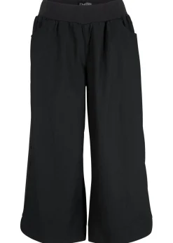 Mujer bonprix bonprix Pantalón capri de mezcla de lino y algodón
