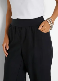 Mujer bonprix bonprix Pantalón capri de mezcla de lino y algodón