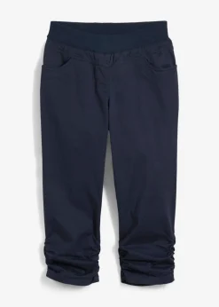 Mujer bonprix bonprix Pantalón capri de mezcla de algodón con cintura cómoda