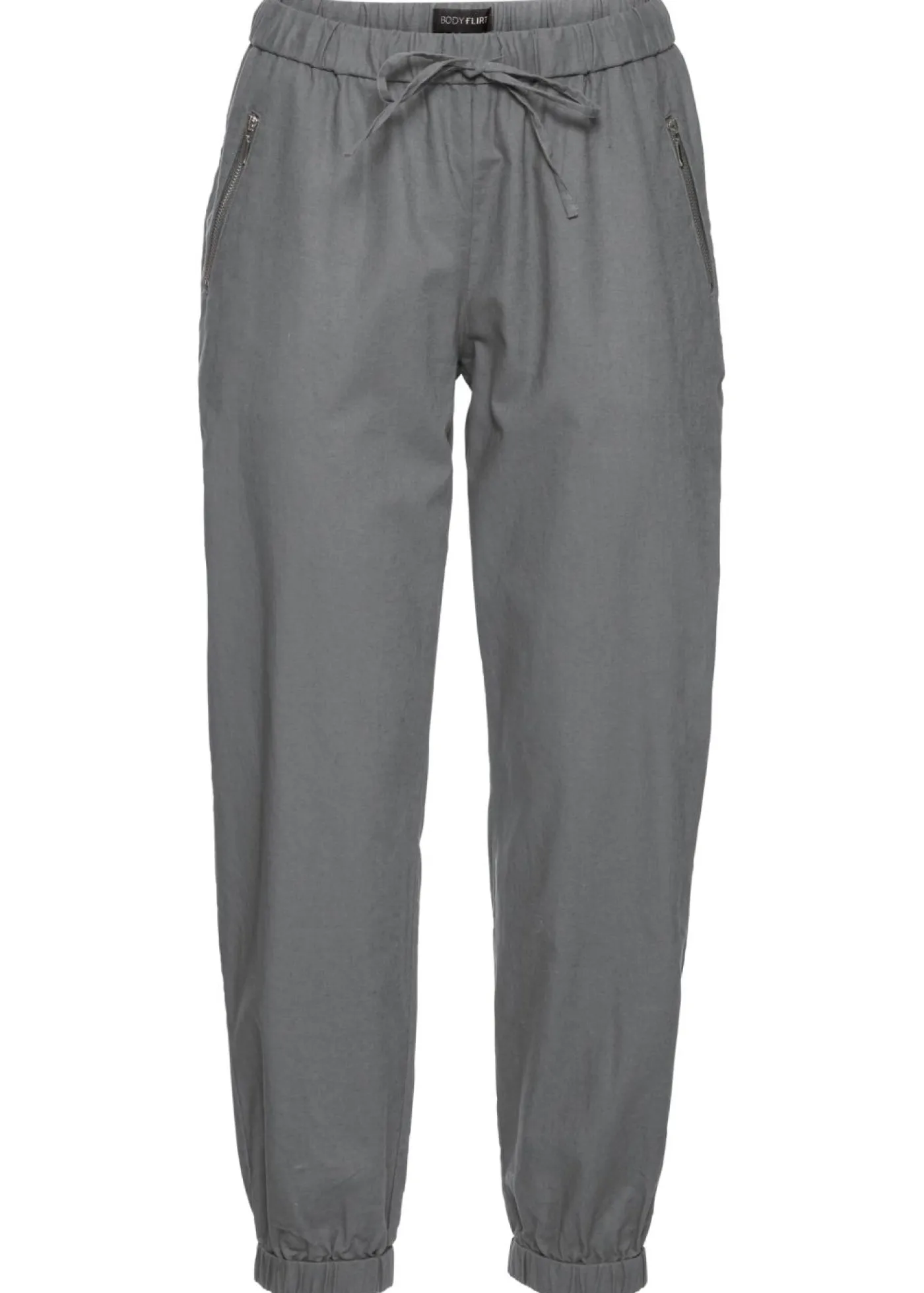 bonprix bonprix Pantalones|Novedades>Pantalón capri de mezcla ligera de lino Gris-plateado