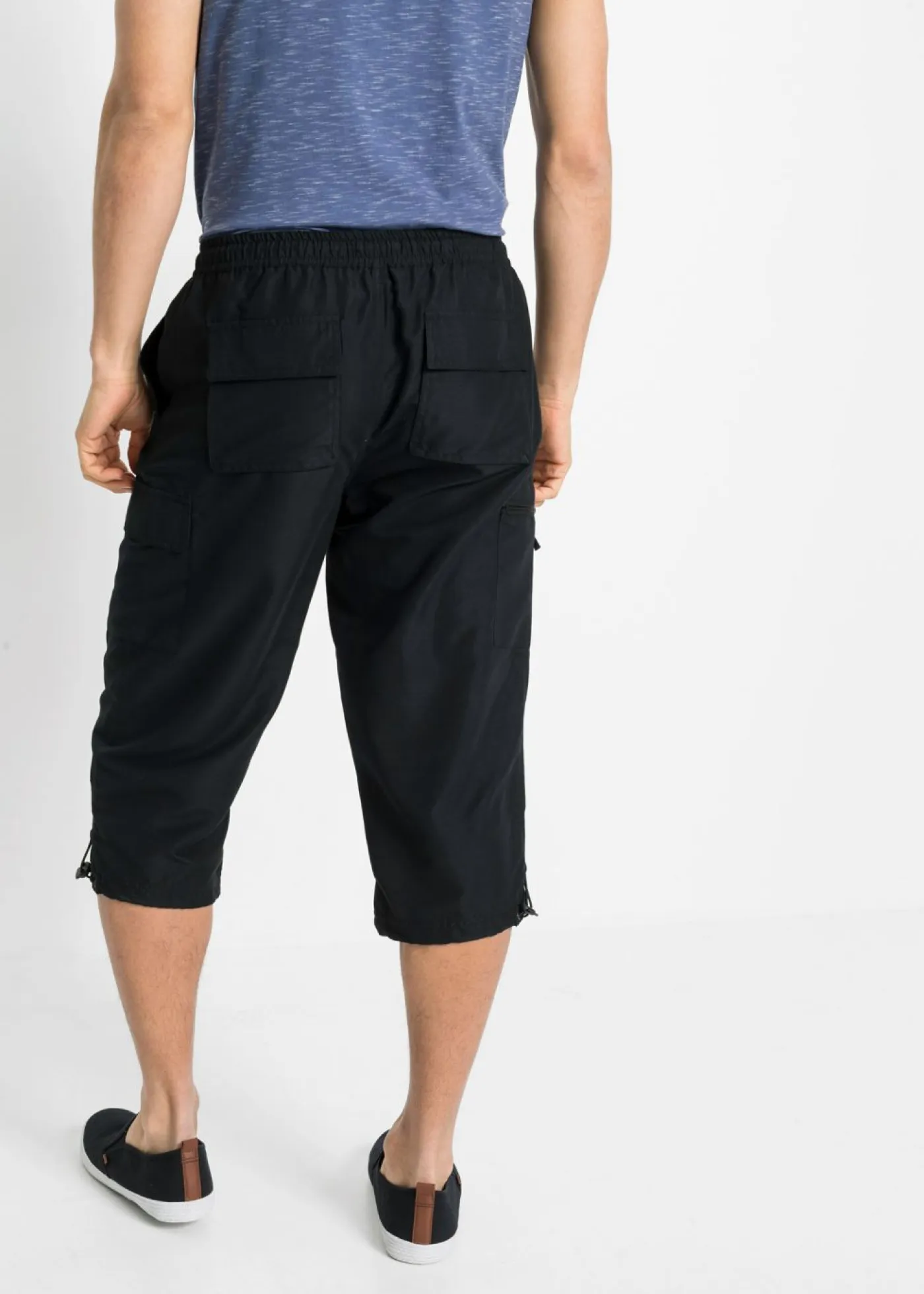 bonprix bonprix Básicos En Rebajas|Pantalones>Pantalón capri de microfibra con corte regular Negro