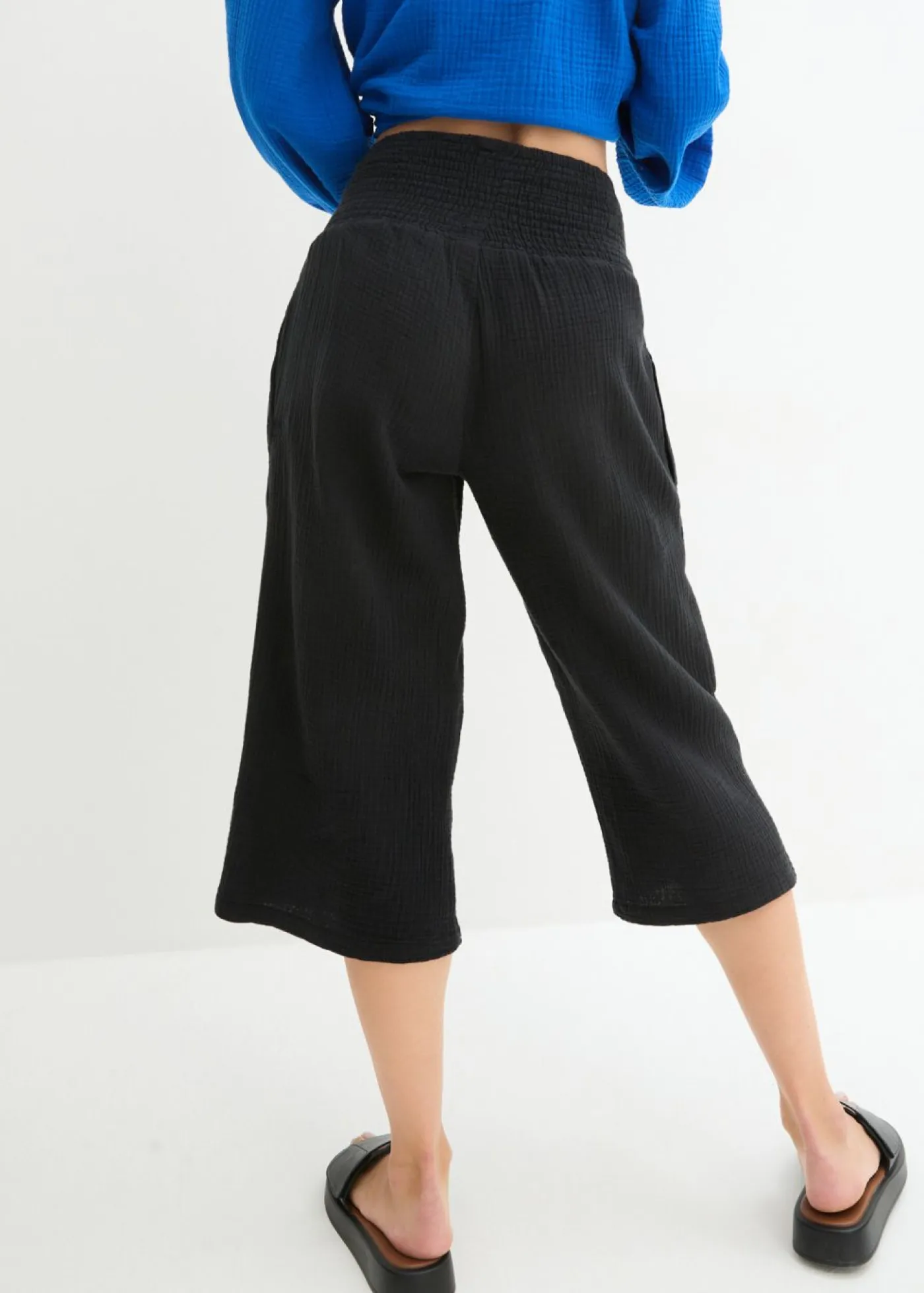 Mujer bonprix bonprix Pantalón capri de muselina suave