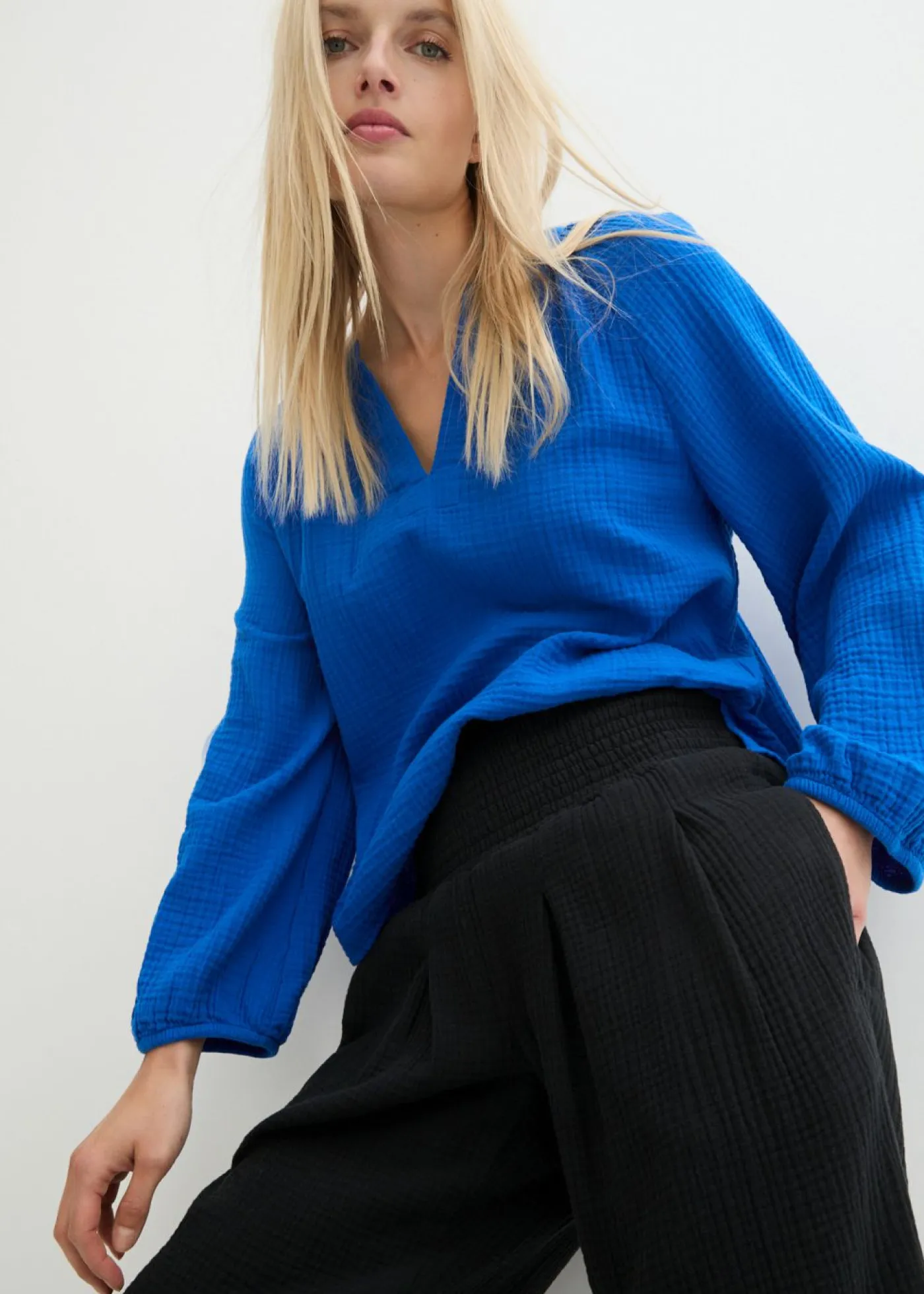 Mujer bonprix bonprix Pantalón capri de muselina suave