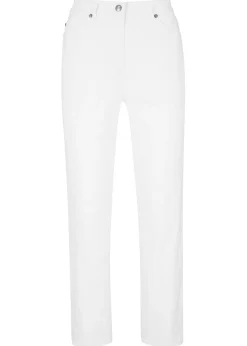 bonprix bonprix Pantalones|Novedades>Pantalón capri de tiro alto Blanco