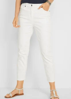 bonprix bonprix Pantalones|Novedades>Pantalón capri de tiro alto Blanco