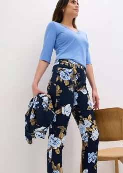 Mujer bonprix bonprix Pantalón capri elástico de algodón
