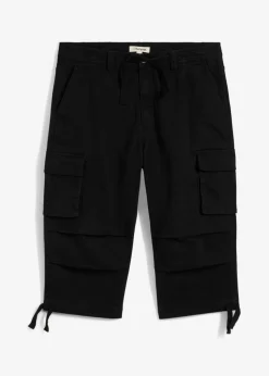 Hombre bonprix bonprix Pantalón capri elástico tipo cargo con corte holgado y ancho