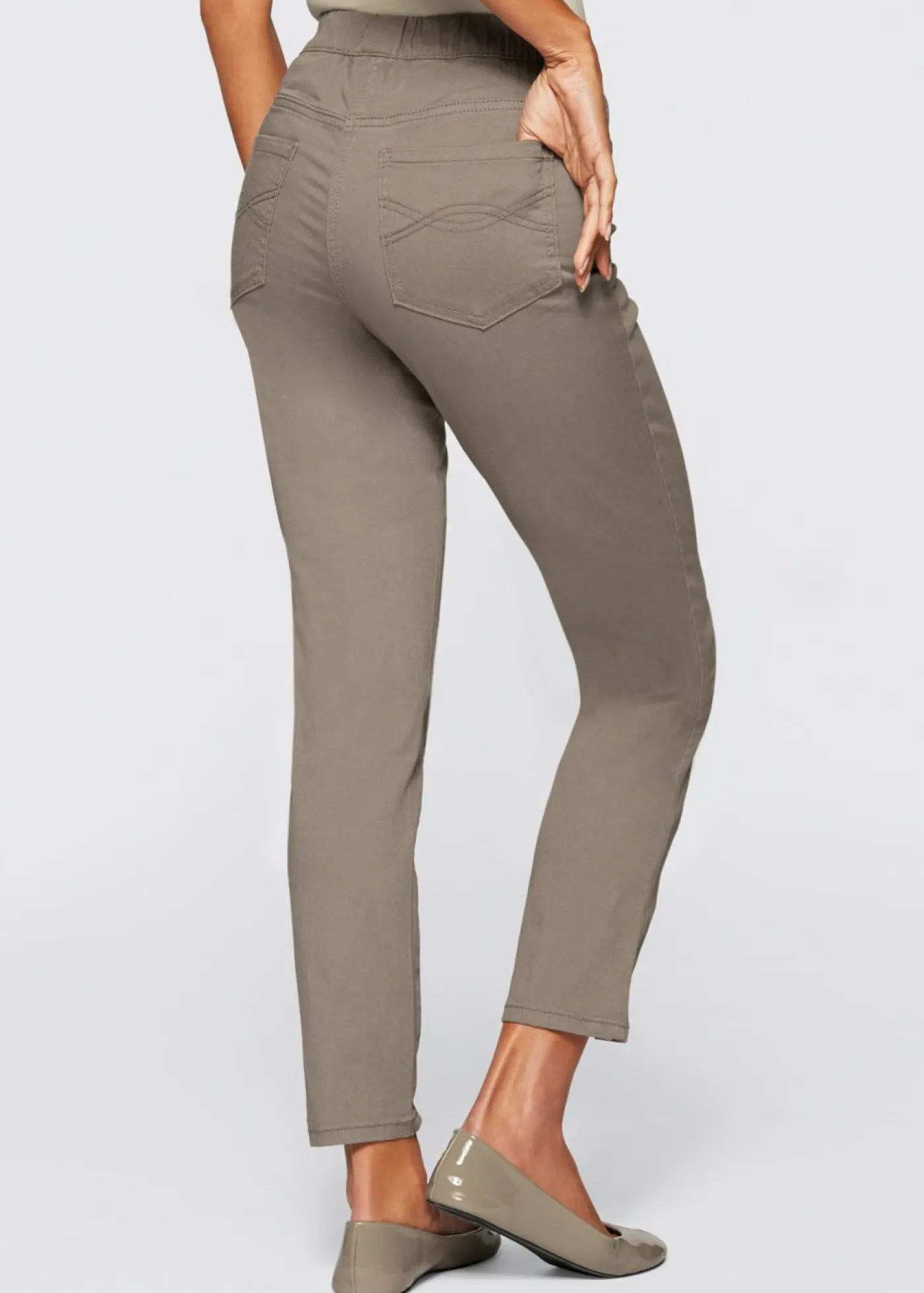 Mujer bonprix bonprix Pantalón capri sin cierre con elástico