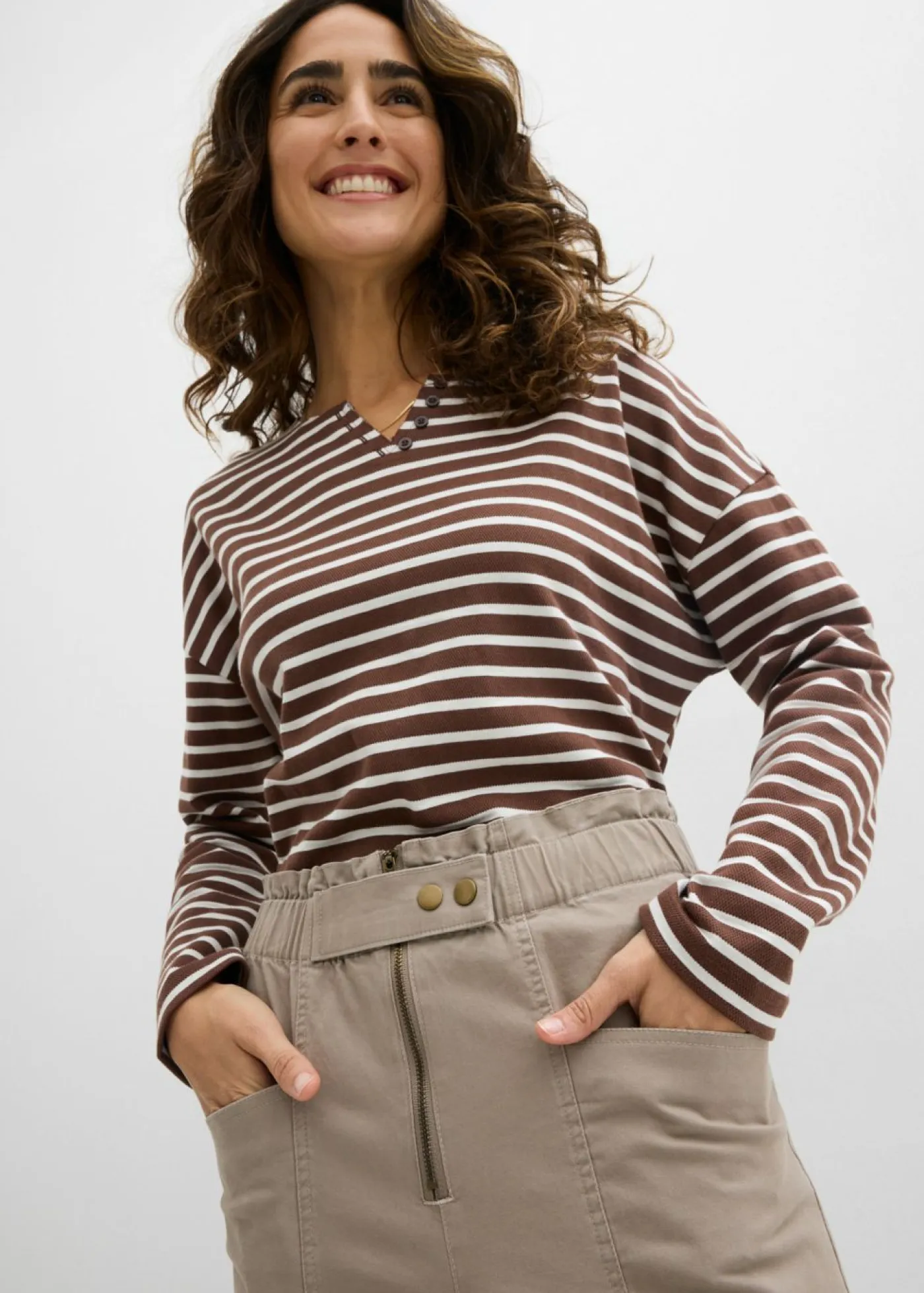 Mujer bonprix bonprix Pantalón cargo de sarga