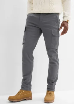 Hombre bonprix bonprix Pantalón cargo elástico, regular fit, con algodón puro, straight