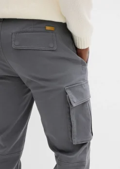 Hombre bonprix bonprix Pantalón cargo elástico, regular fit, con algodón puro, straight