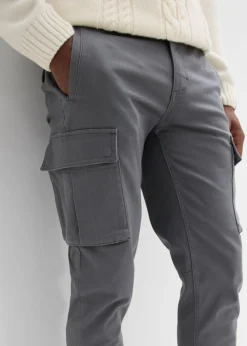 Hombre bonprix bonprix Pantalón cargo elástico, regular fit, con algodón puro, straight