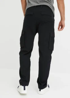 Hombre bonprix bonprix Pantalón cargo holgado de algodón elástico resistente, straight