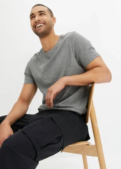 Hombre bonprix bonprix Pantalón cargo holgado de algodón elástico resistente, straight