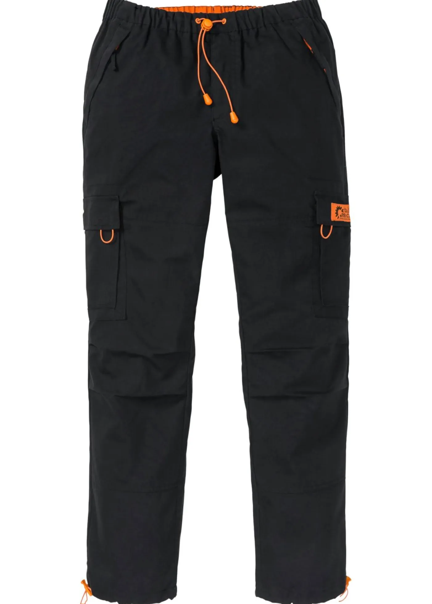 bonprix bonprix Pantalones>Pantalón cargo, sin cierre, relaxed fit, straight Negro/naranja