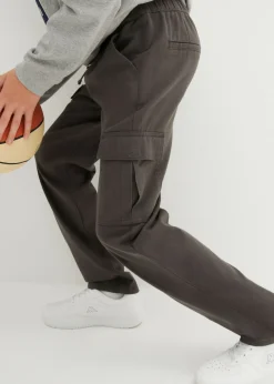 Niños bonprix bonprix Pantalón cargo sin cierre, de algodón puro, loose fit, straight