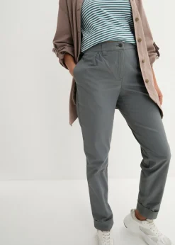 Mujer bonprix bonprix Pantalón chino de algodón hasta el tobillo