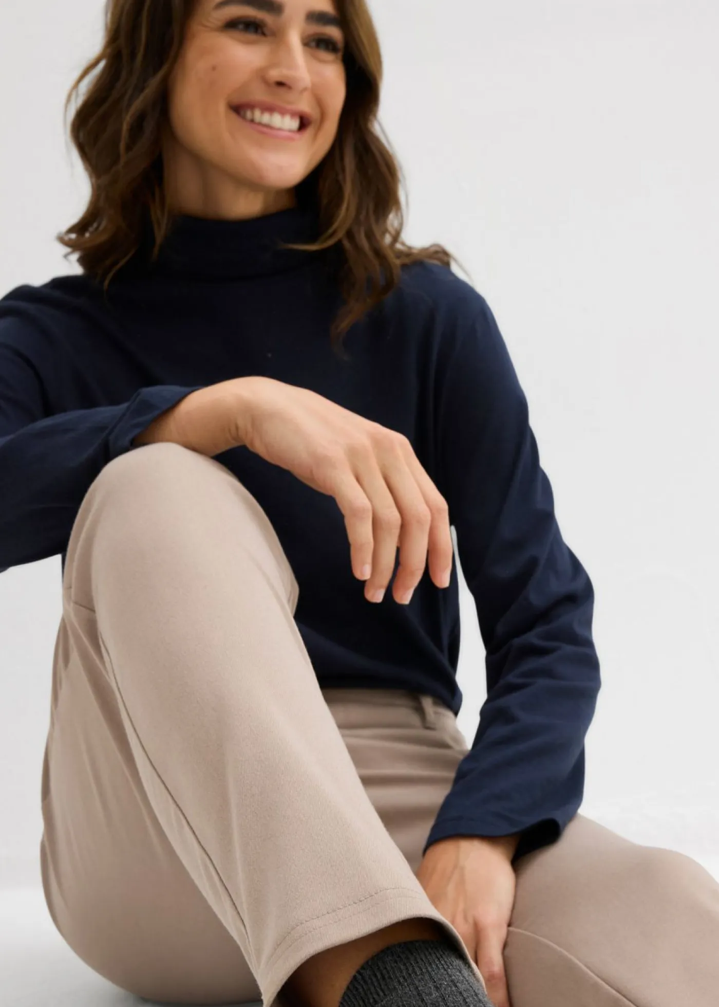 Mujer bonprix bonprix Pantalón chino de mezcla de viscosa