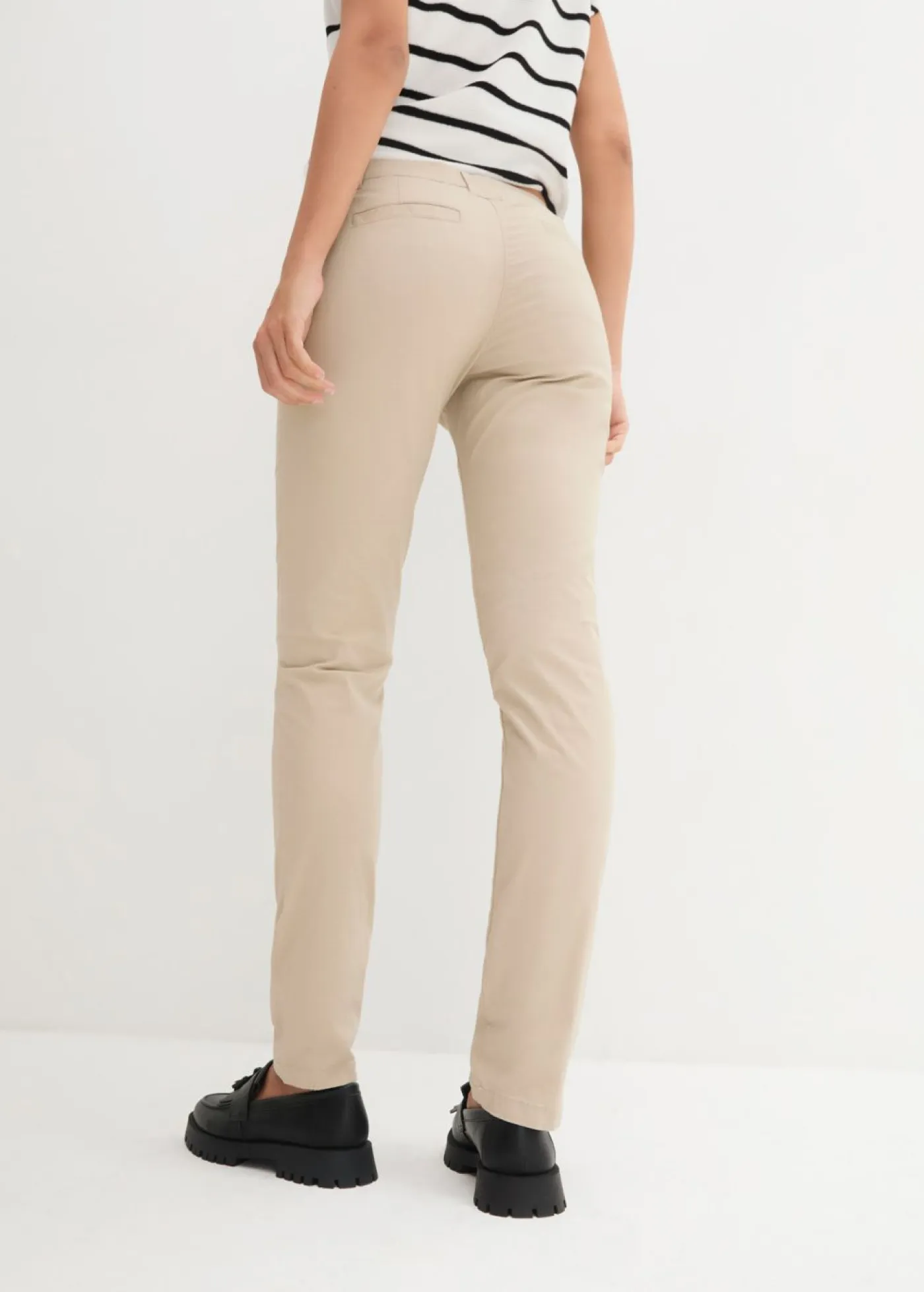 bonprix bonprix Pantalones|Tallas Pequeñas>Pantalón chino elástico Arena