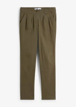 bonprix bonprix Pantalones|Tallas Pequeñas>Pantalón chino elástico Oliva