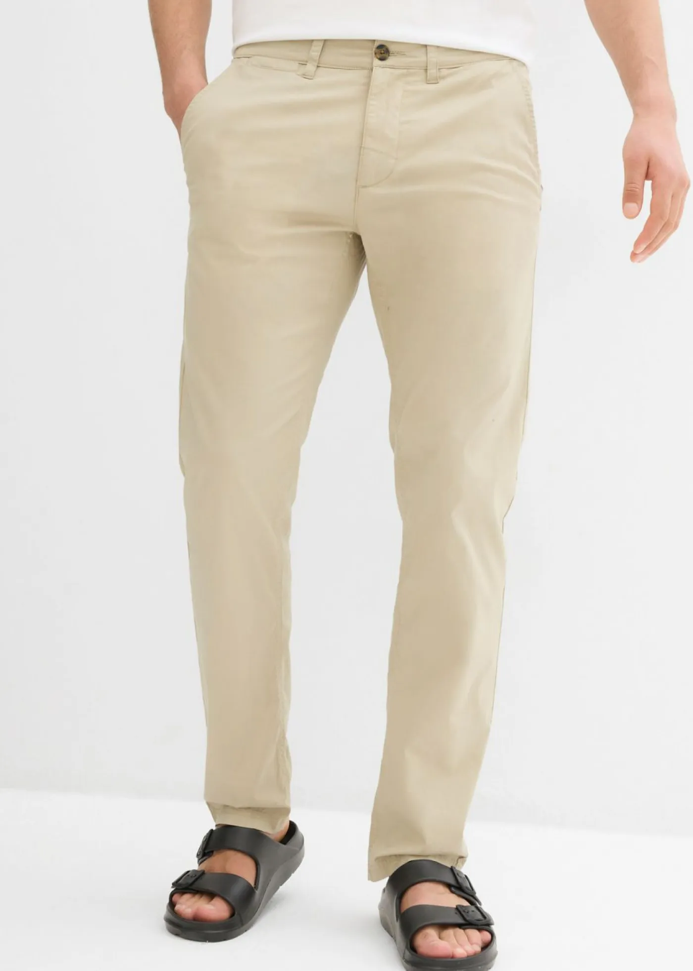Hombre bonprix bonprix Pantalón chino elástico, regular fit, straight