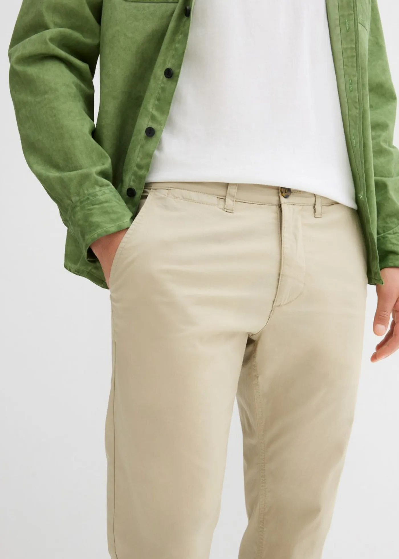 Hombre bonprix bonprix Pantalón chino elástico, regular fit, straight