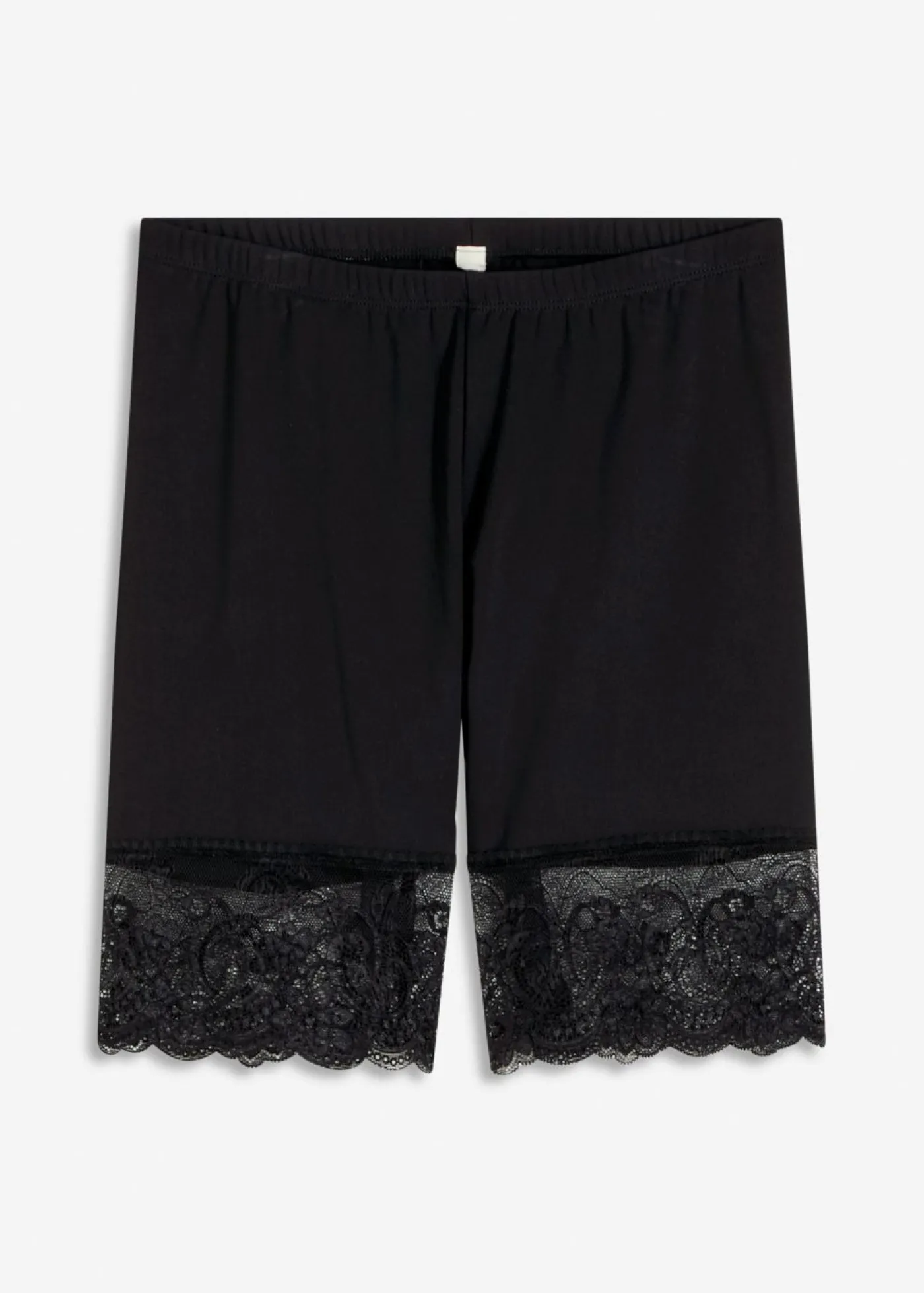 bonprix bonprix Shorts Moldeadores|Medias, Panties Y Calcetines>Pantalón ciclista antirrozaduras de poliamida con piernas de encaje Negro