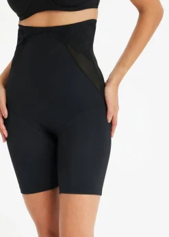 bonprix bonprix Shorts Moldeadores|Ropa Interior Moldeadora>Pantalón ciclista de talle alto con efecto moldeador medio Negro