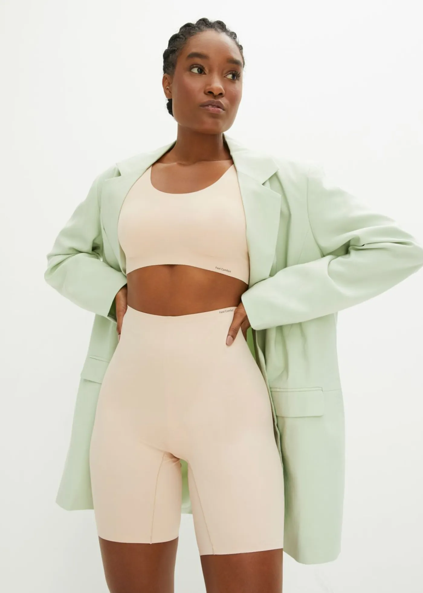 Mujer bonprix bonprix Pantalón ciclista Feel Comfort con corte láser