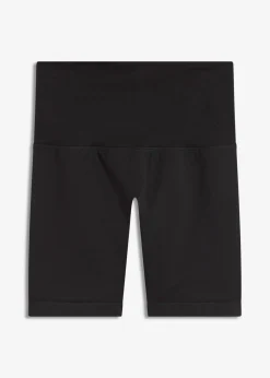 bonprix bonprix Shorts Moldeadores|Ropa Deportiva>Pantalón ciclista sin costuras con fruncido Negro
