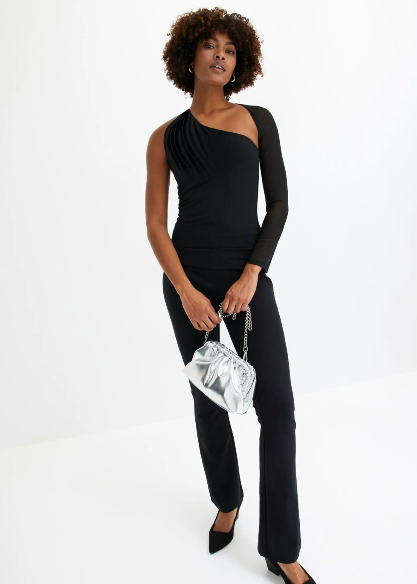 bonprix bonprix Pantalones|Tallas Pequeñas>Pantalón cómodo de Punto di Roma Negro