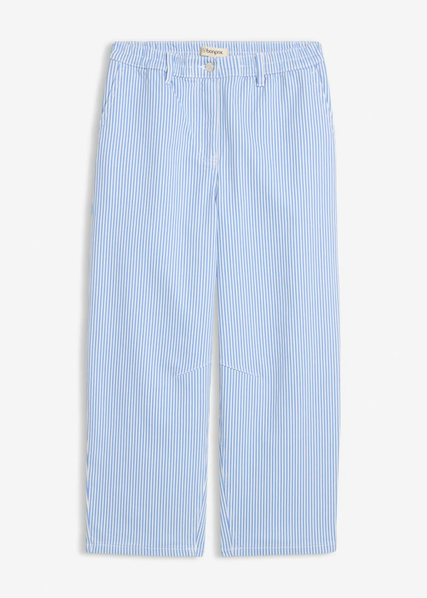 Mujer bonprix bonprix Pantalón con cinturilla cómoda, talle alto y corte barrel