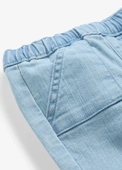 bonprix bonprix Pantalones>Pantalón con cinturilla elástica Azul piedra