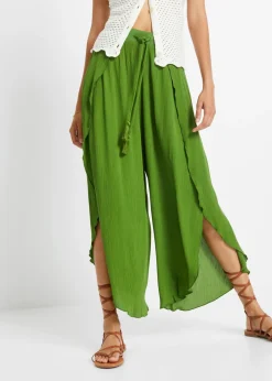 Mujer bonprix bonprix Pantalón con efecto arrugado estructurado